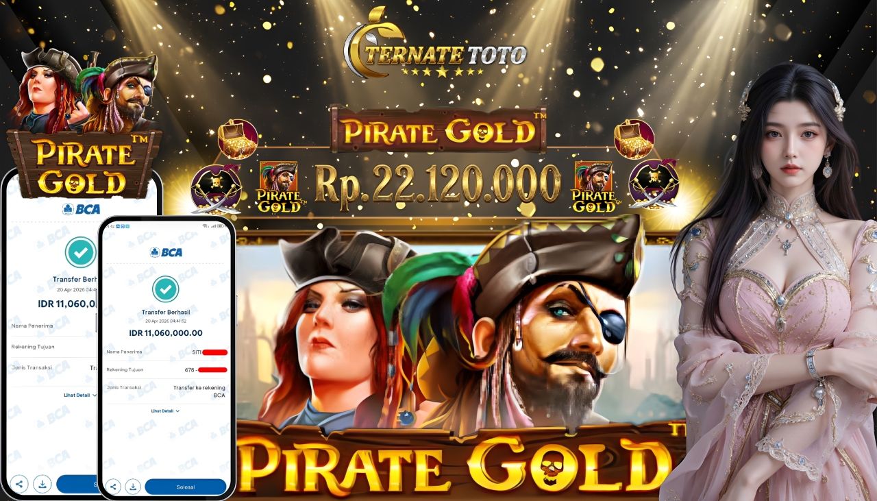 TERNATETOTO - JACKPOT PIRATE GOLD Rp. 22,120,000,-
